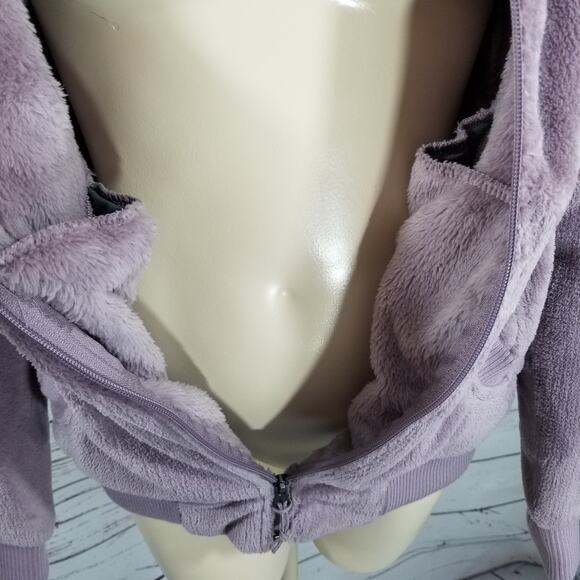 FREE COUNTRY Hoodie Jacket LAVENDER Soft Plush zip up Size Small - Picture 9 of 9